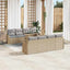 Havesofa Sæt 9 stk. 8-Antal sæder Beige Poly Rattan