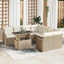 Havesofa Sæt 9 stk. 8-Antal sæder Beige Polyrattan