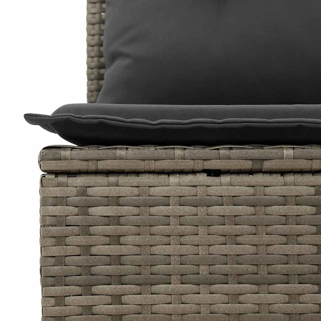 Havesofa Sæt 5 stk. Grå Poly Rattan