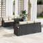 Havesofa Sæt 7 stk. Sort Poly Rattan