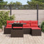 Havesofa Sæt 6 stk. Brun Poly rattan