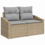 Havesofa Sæt 7 stk. Beige og lys grå