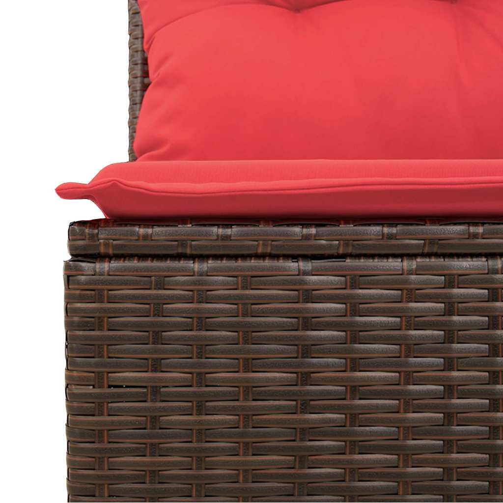 Havesofa Sæt 5 stk. 4-Antal sæder Brun og Rød