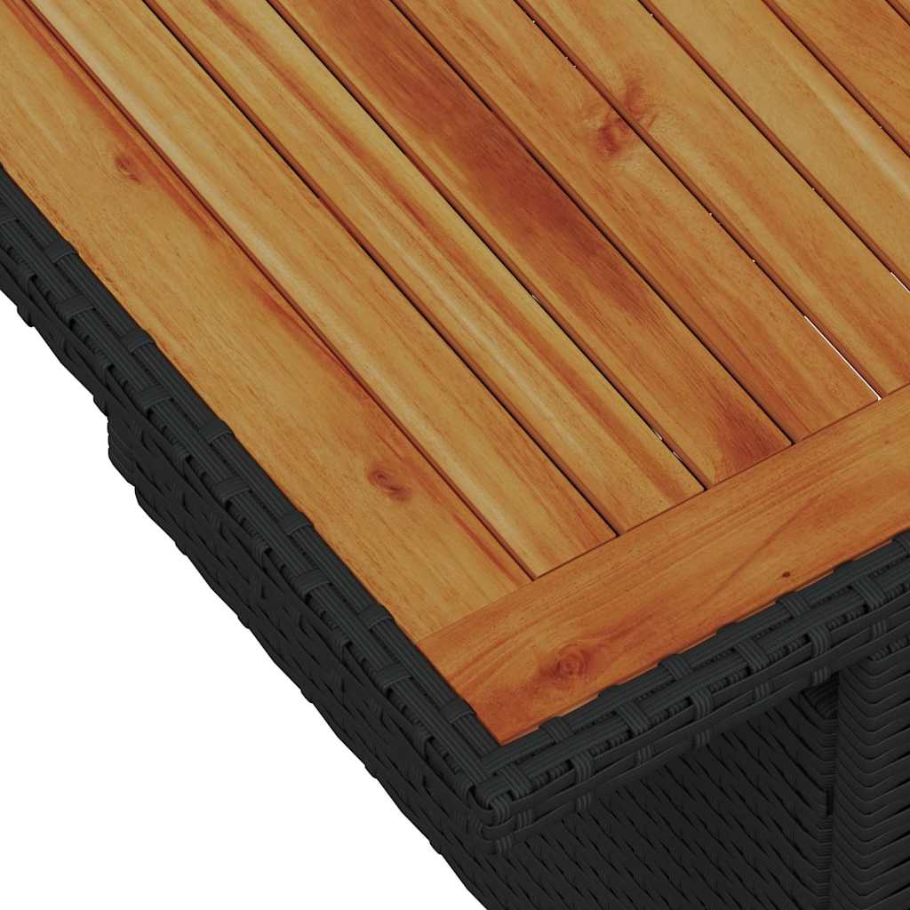 Havesofa Sæt 6 stk. Sort Poly rattan