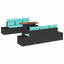 Havesofa Sæt 7 stk. Sort Poly rattan