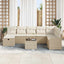 Sofa Sæt 9 stk. 8-Antal sæder Beige og creme polyrattan