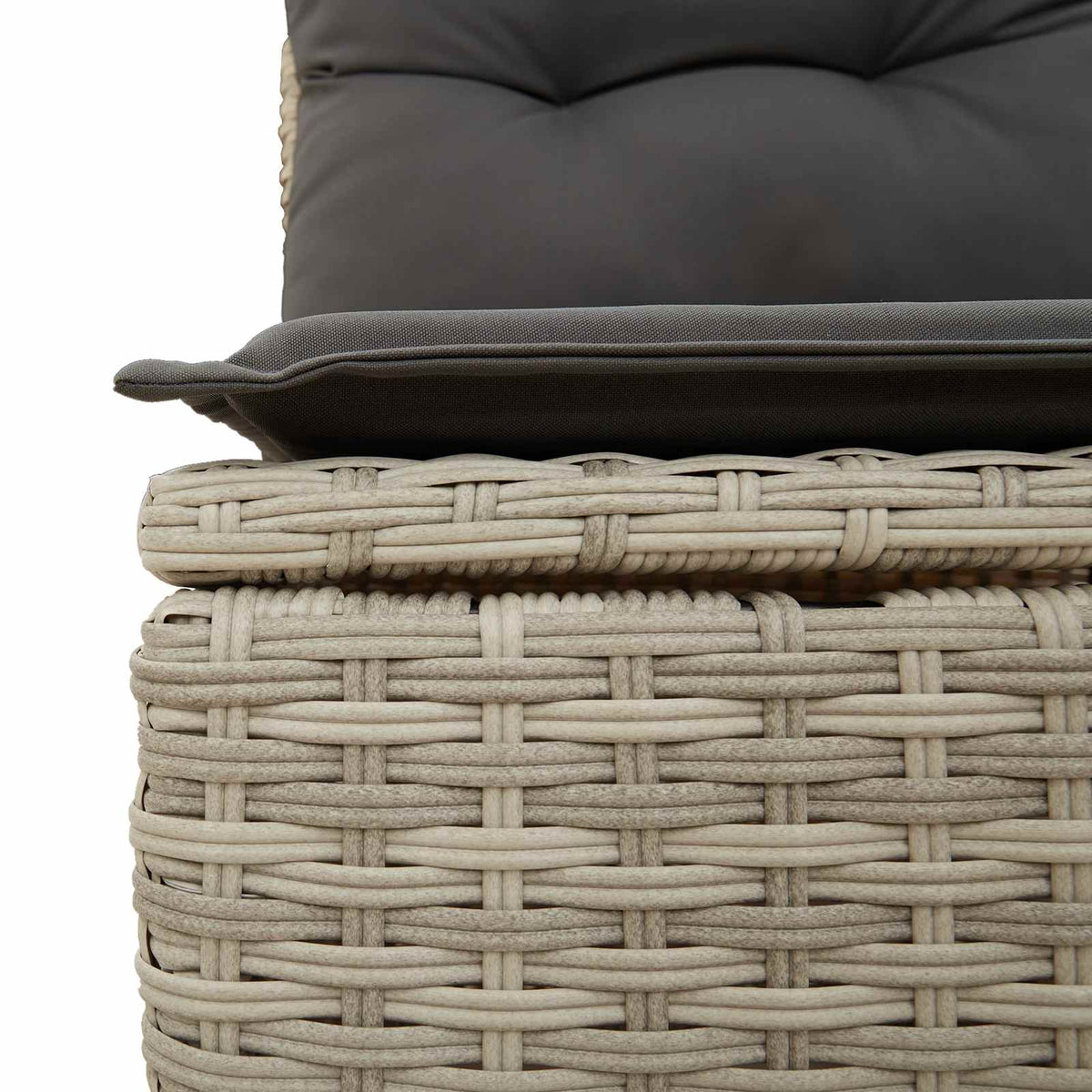 Sofa Sæt 5 stk. Lysegrå polyrattan