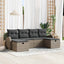 Sofa Sæt 6 stk. Grå polyrattan