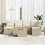 Sofa Sæt 7 stk. 6-Antal sæder Beige og creme polyrattan