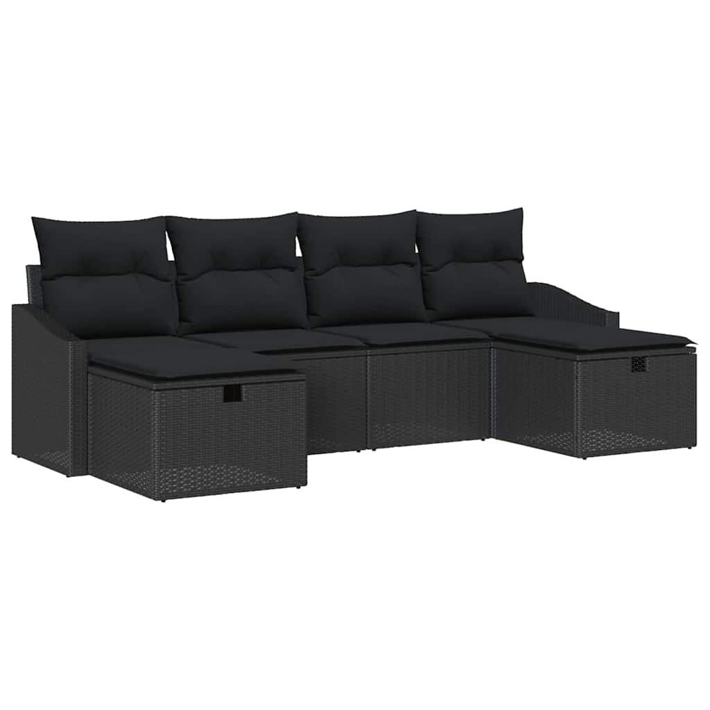 Havesofa Sæt 6 stk. polyrattan