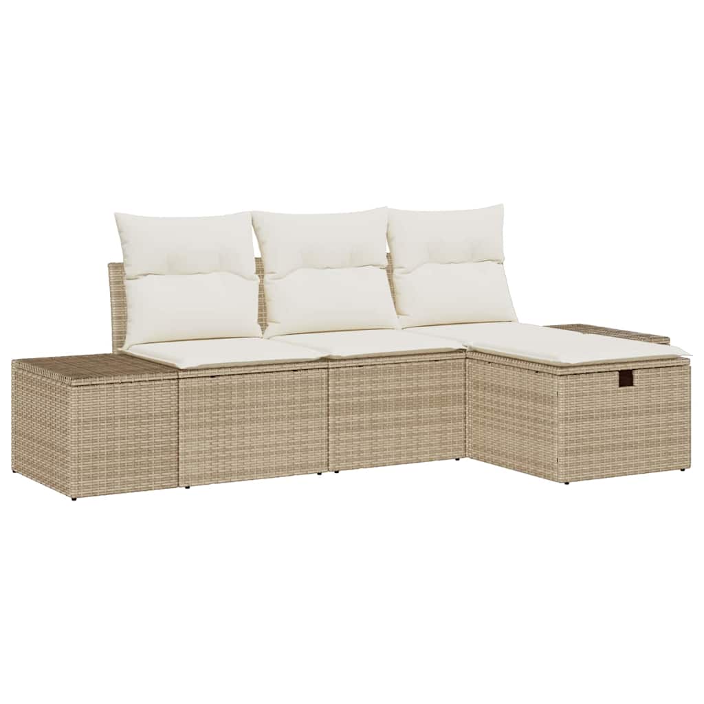 Havesofa Sæt 4 stk. polyrattan
