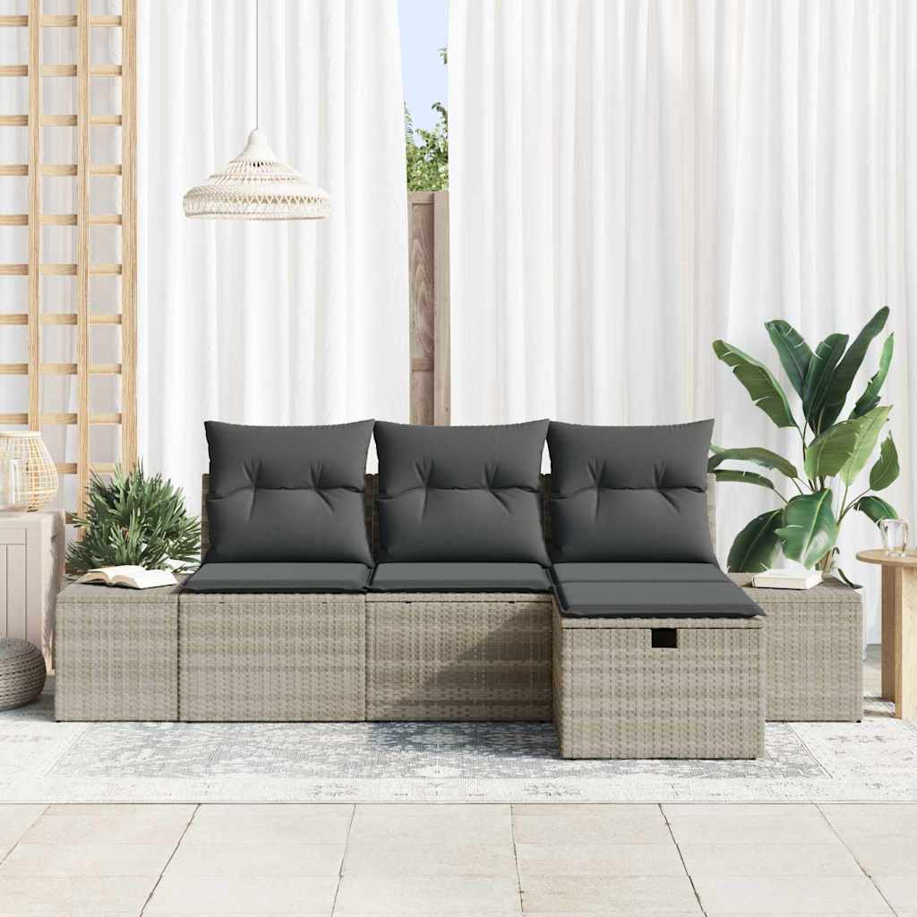 Havesofa Sæt 4 stk. polyrattan