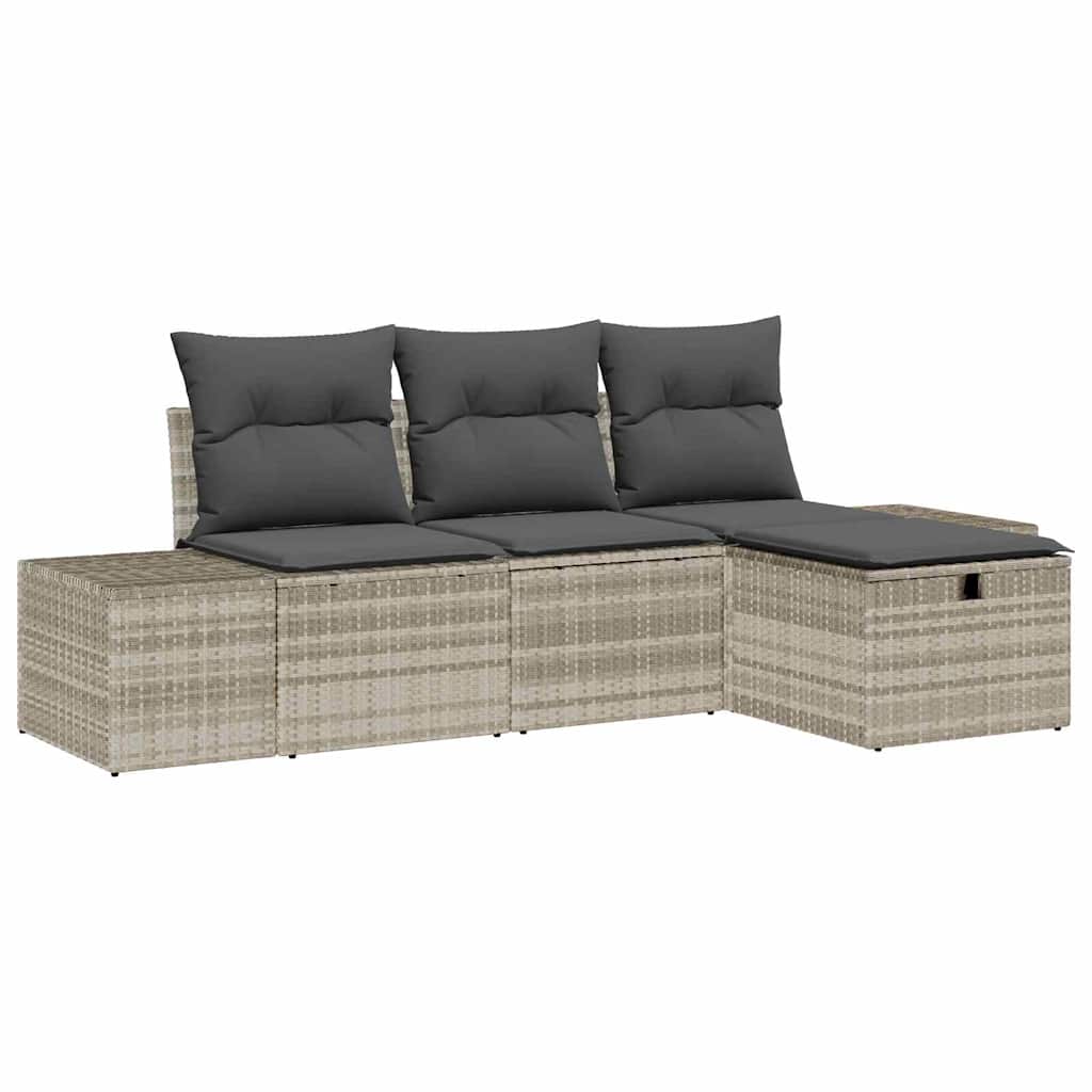 Havesofa Sæt 4 stk. polyrattan