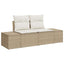 Havesofa Sæt 6 stk. Beige polyrattan