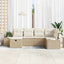 Havesofa Sæt 6 stk. Beige polyrattan