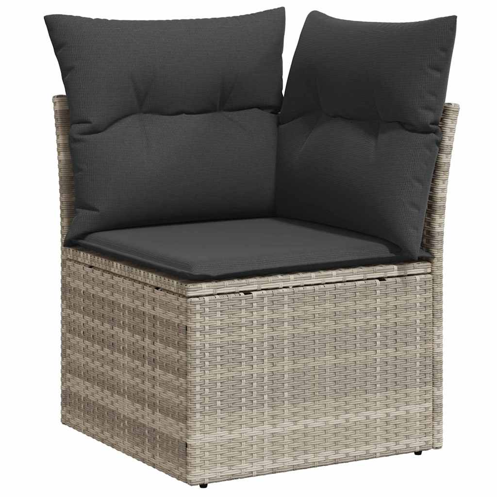 Havesofa Sæt 8 stk. Lysegrå polyrattan
