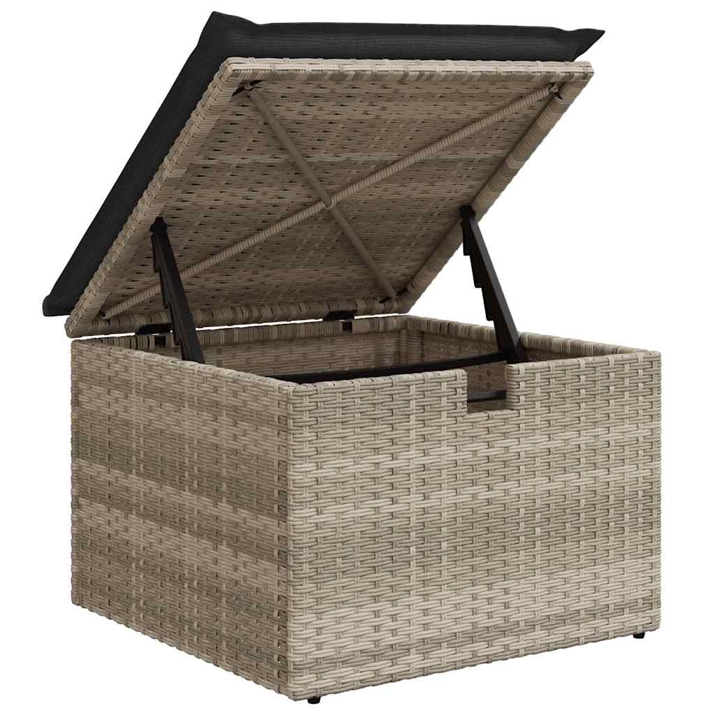 Havesofa Sæt 8 stk. Lysegrå polyrattan