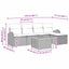 Havesofa Sæt 6 stk. Beige polyrattan