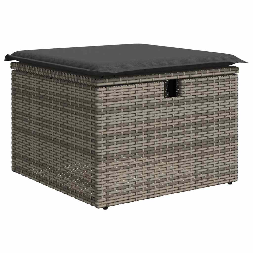 Havesofa Sæt 8 stk. Grå polyrattan