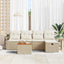 Havesofa Sæt 6 stk. Beige polyrattan