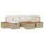 Havesofa Sæt 7 stk. Beige polyrattan