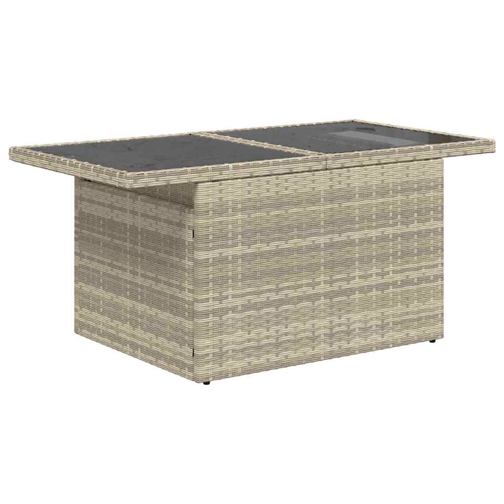 Havesofa Sæt 6 stk. Lysegrå polyrattan