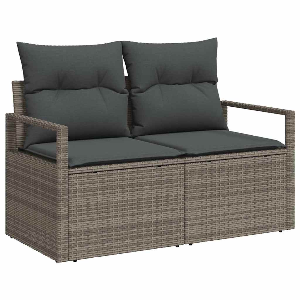 Havesofa Sæt 6 stk. Grå polyrattan