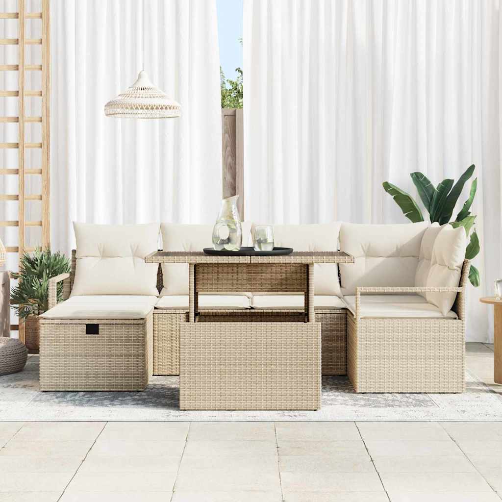 Havesofa Sæt 10 stk. polyrattan