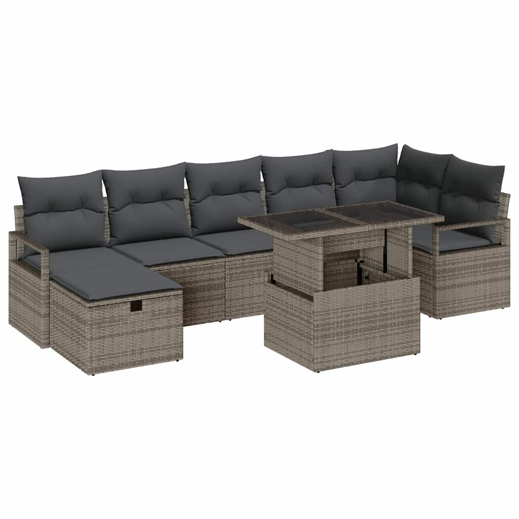 Havesofa Sæt 8 stk. polyrattan