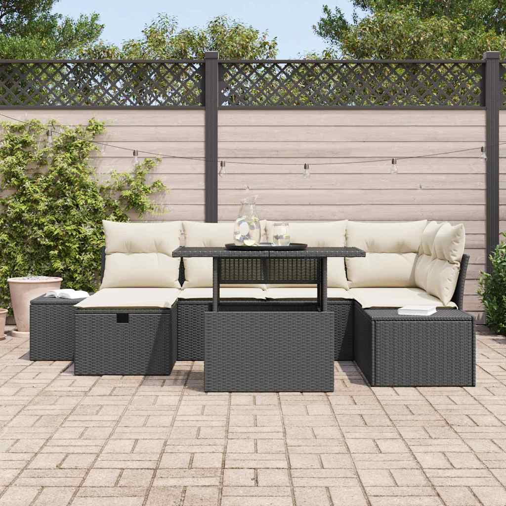 Havesofa Sæt 7 stk. polyrattan