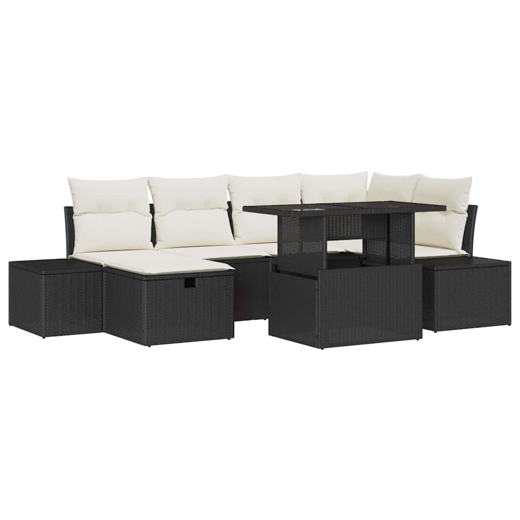 Havesofa Sæt 7 stk. polyrattan