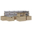 Havesofa Sæt 7 stk. polyrattan