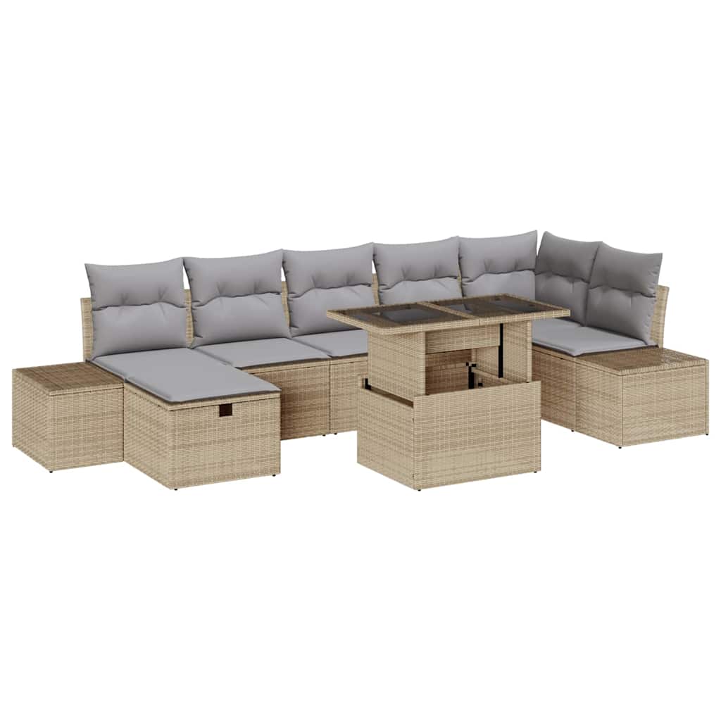 Havesofa Sæt 8 stk. polyrattan