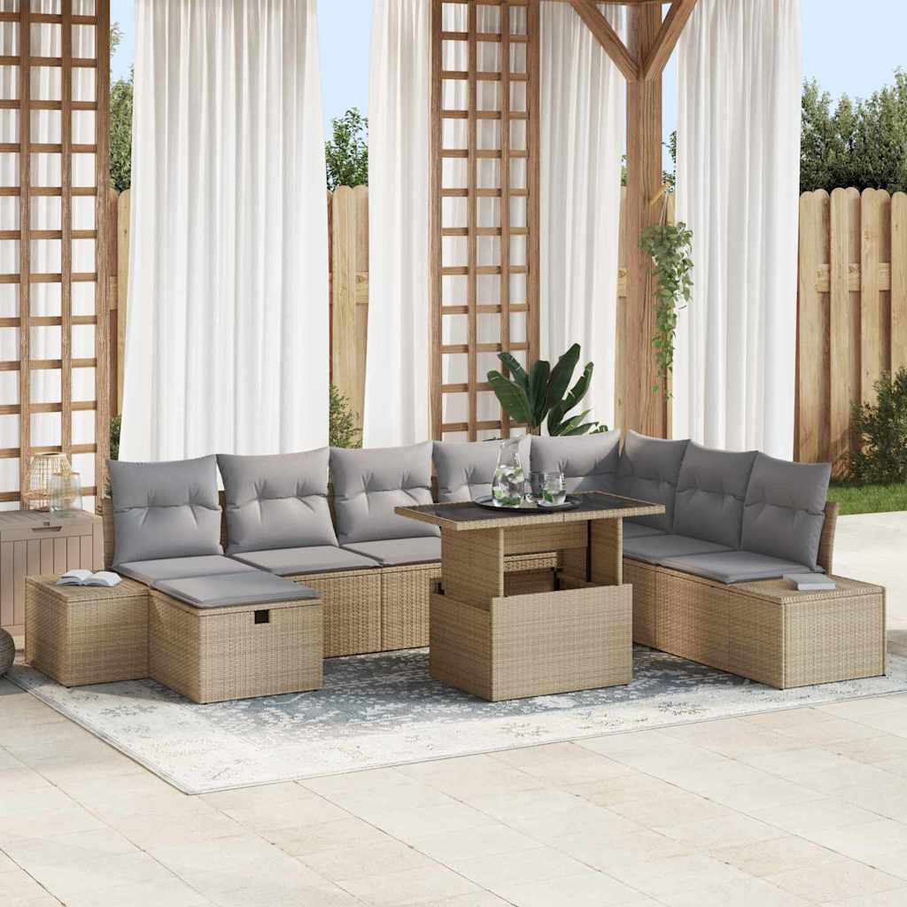 Havesofa Sæt 11 stk. polyrattan