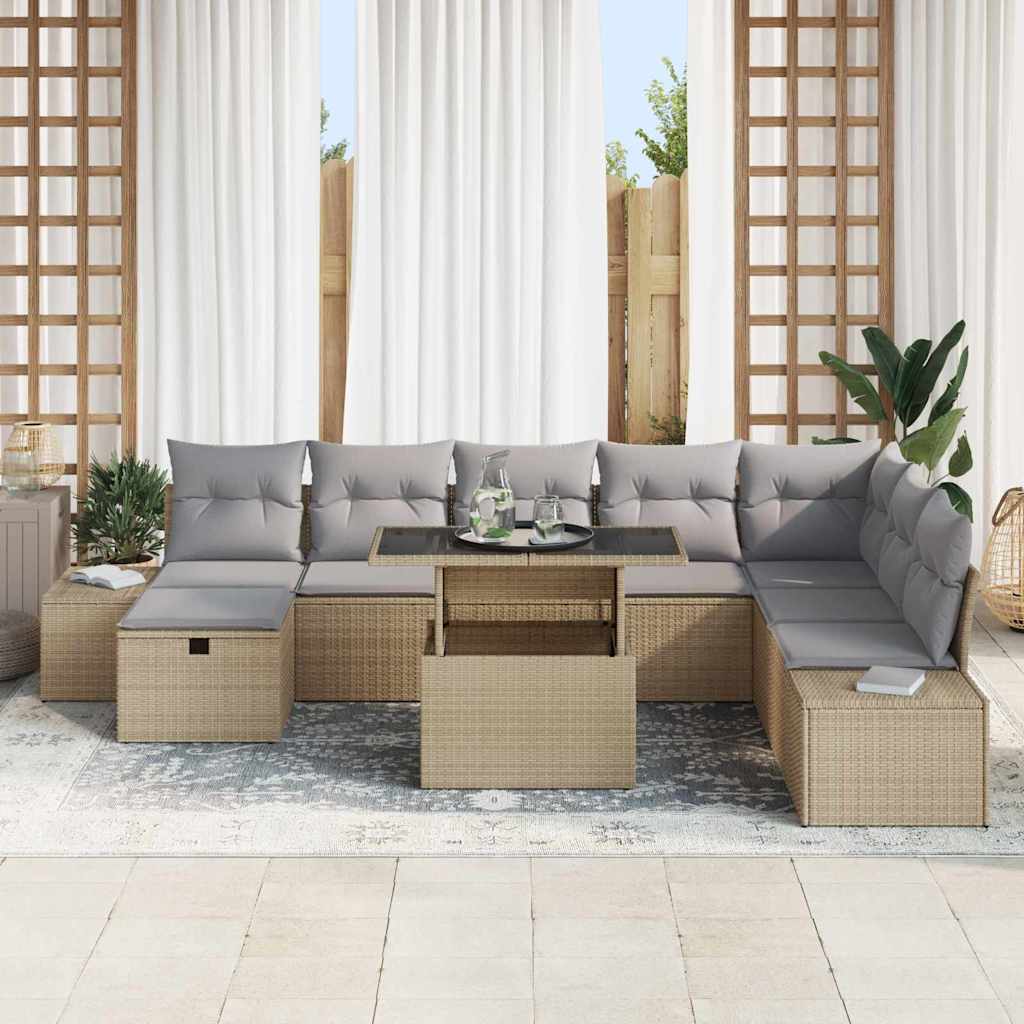 Havesofa Sæt 11 stk. polyrattan
