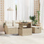 Havesofa Sæt 6 stk. Beige polyrattan