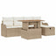 Havesofa Sæt 6 stk. Beige polyrattan