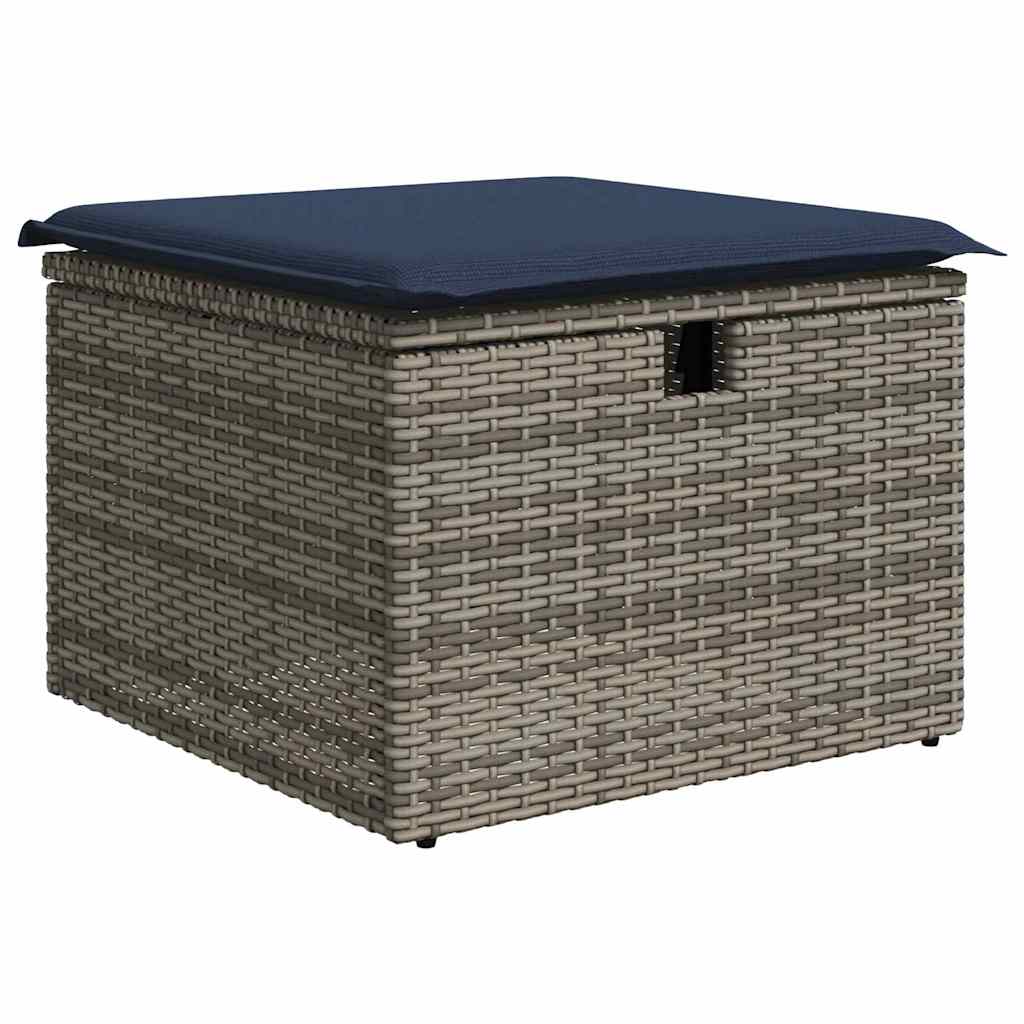 Havesofa Sæt 9 stk. Grå polyrattan