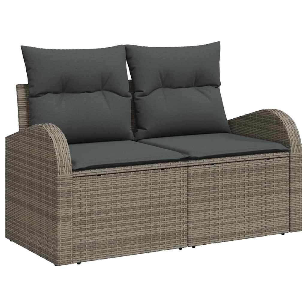 Havesofa Sæt 6 stk. Grå polyrattan