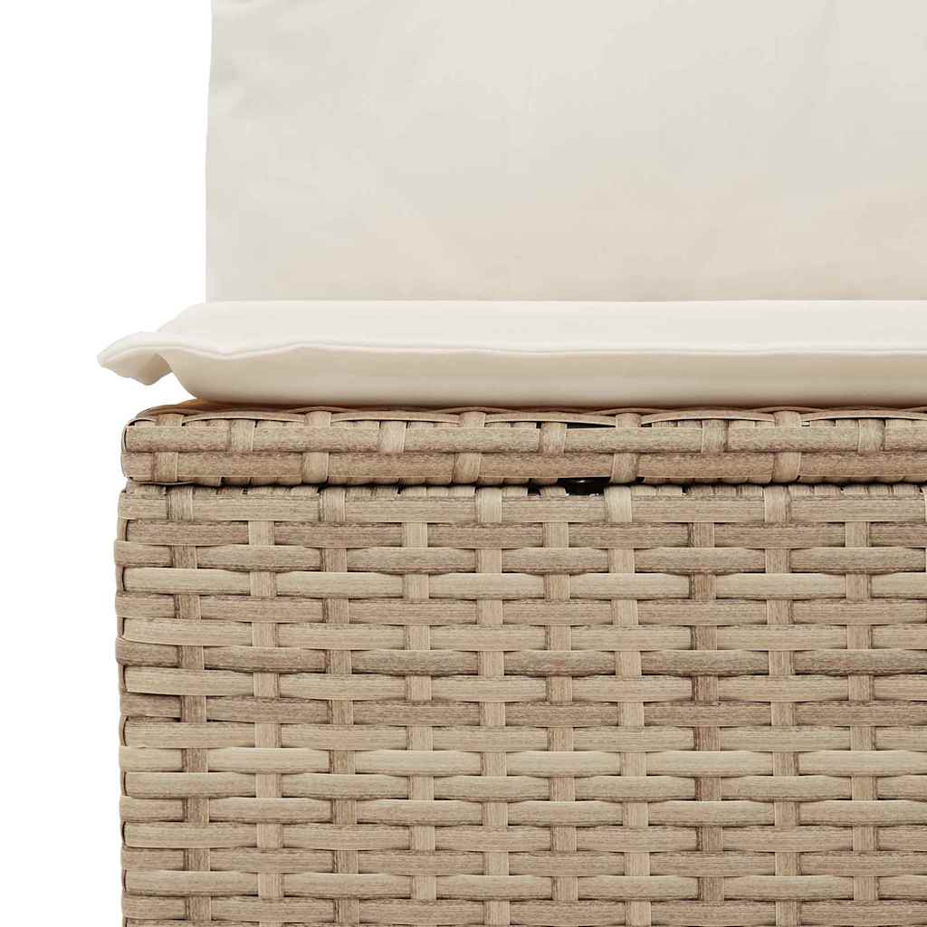 Havesofa Sæt 7 stk. Beige polyrattan