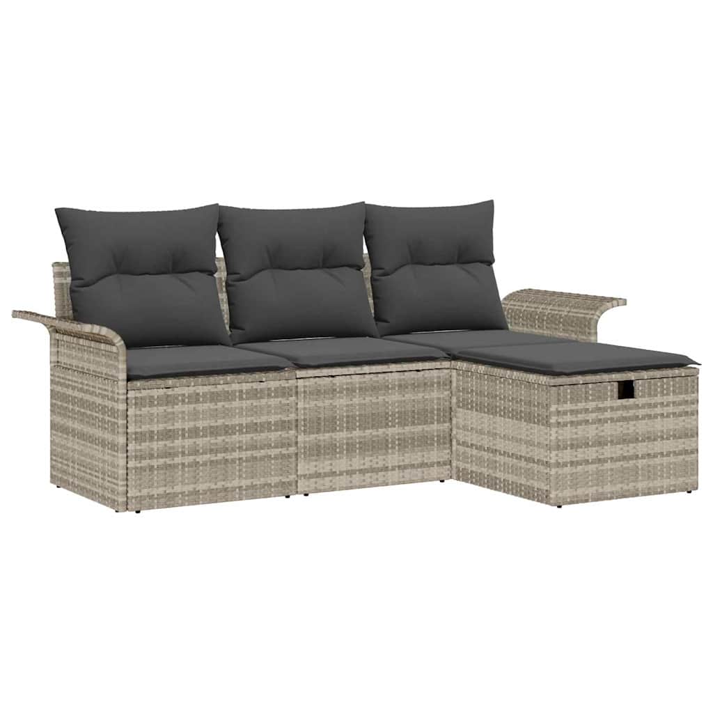 Havesofa Sæt 4 stk. Poly rattan