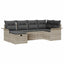 Havesofa Sæt 6 stk. Poly rattan