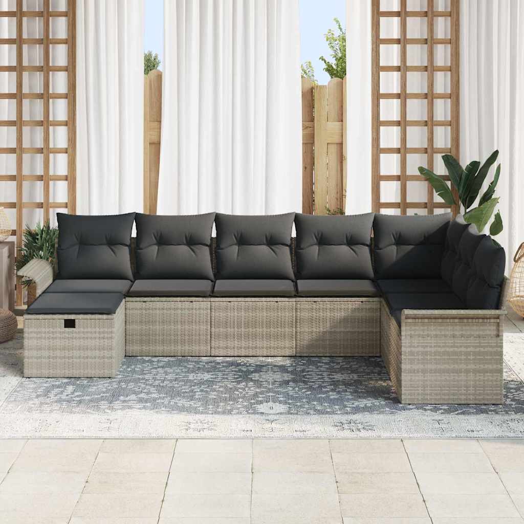 Havesofa Sæt 8 stk. Poly rattan