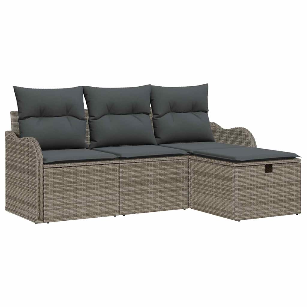 Havesofa Sæt 4 stk. Poly rattan