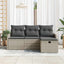 Havesofa Sæt 4 stk. Poly rattan