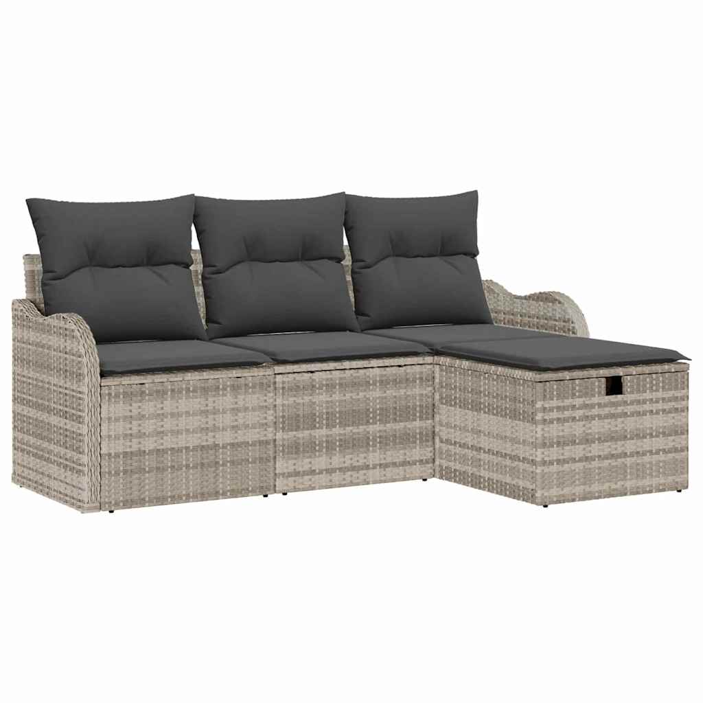 Havesofa Sæt 4 stk. Poly rattan