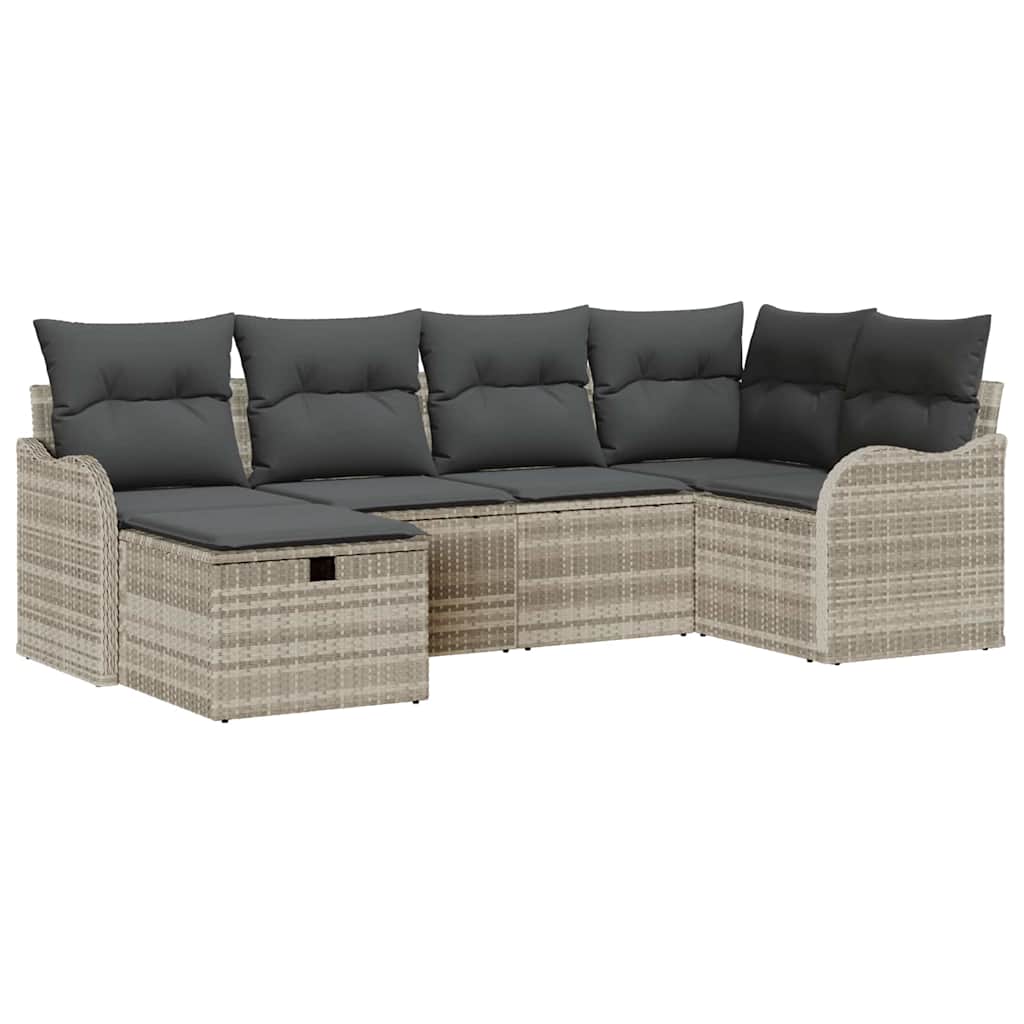 Havesofa Sæt 6 stk. Poly rattan