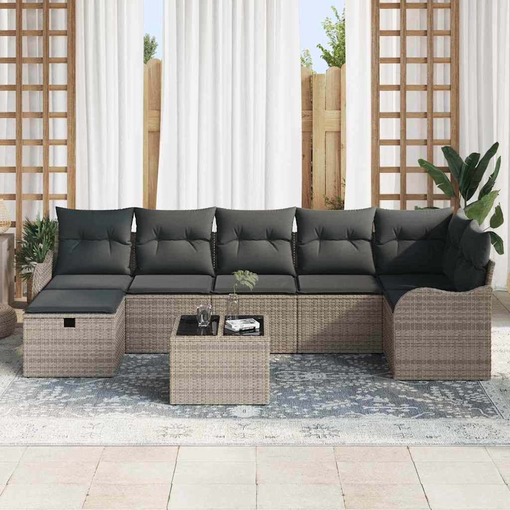 Havesofa Sæt 8 stk. Poly rattan