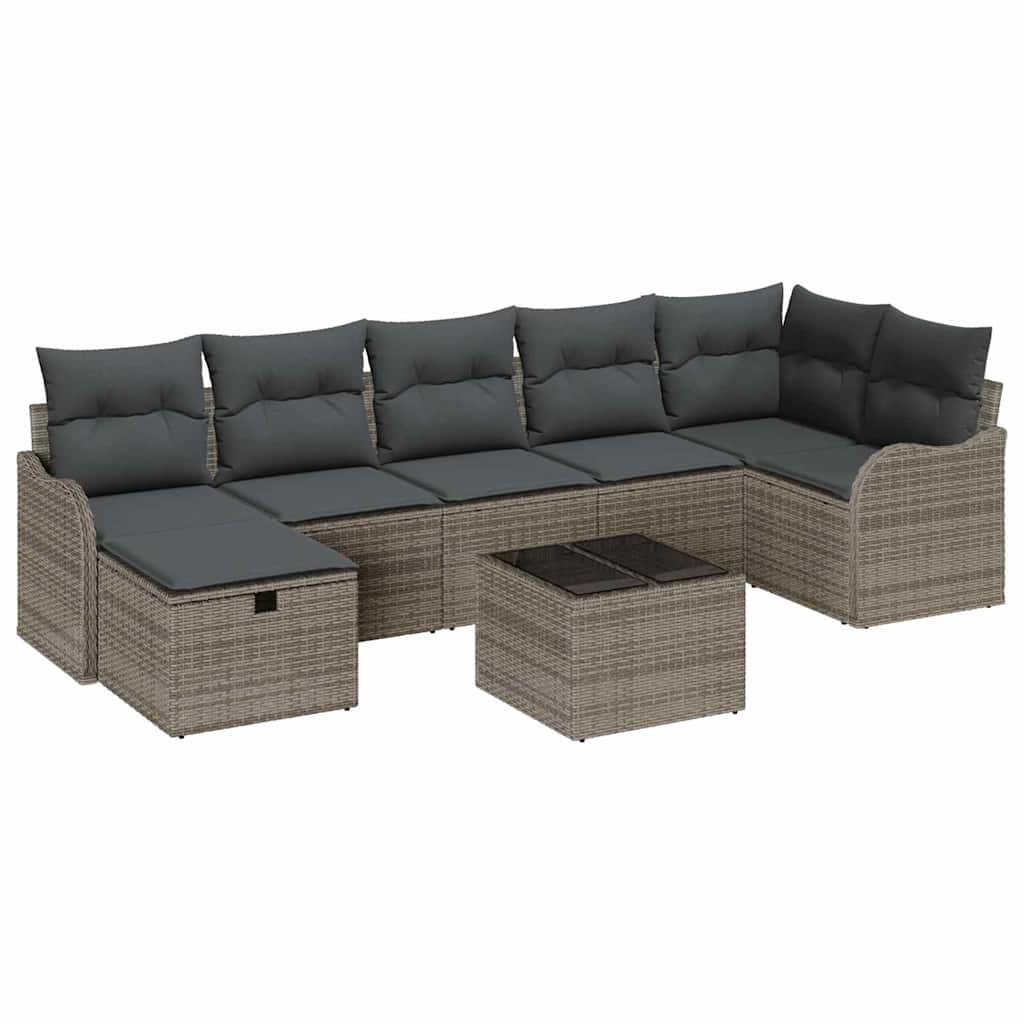 Havesofa Sæt 8 stk. Poly rattan