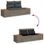 Havesofa Sæt 6 stk. Grå polyrattan